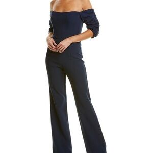 Black Halo Off The Shoulder Navy Blue Jumpsuit size 4